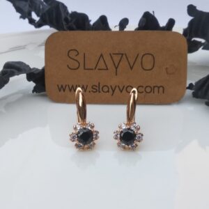 Xuping Zircon Flower Loop Studs