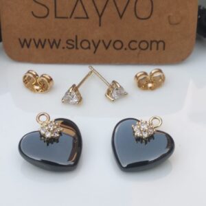 Xuping Stone Heart Studs