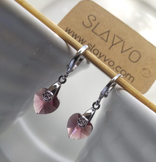 Xuping Crystal Heart Earrings