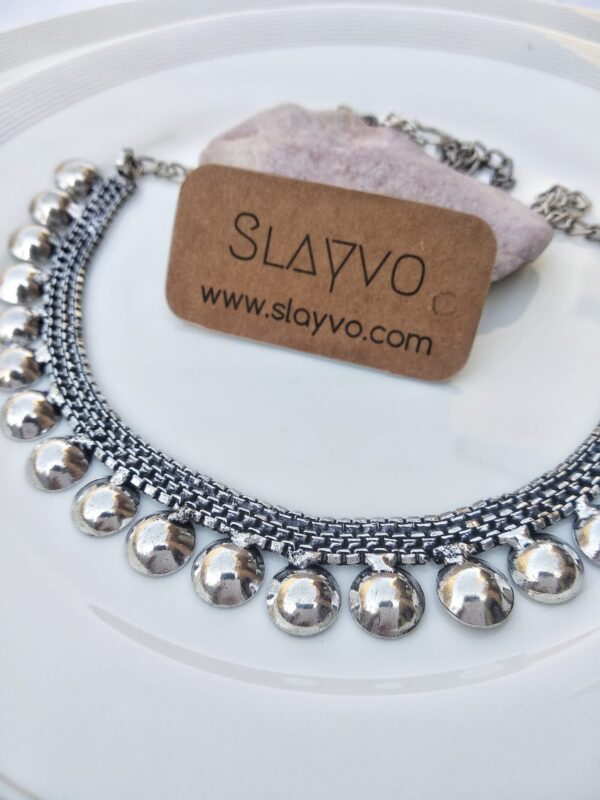 Indian Silver Balls Choker - Image 2