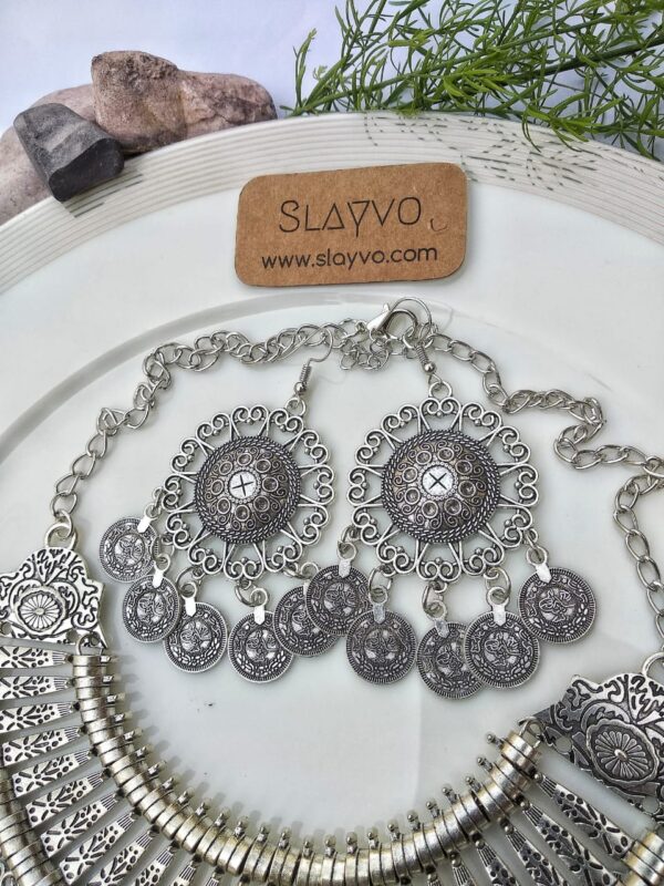 Afghani Silver Sikka Choker - Image 2