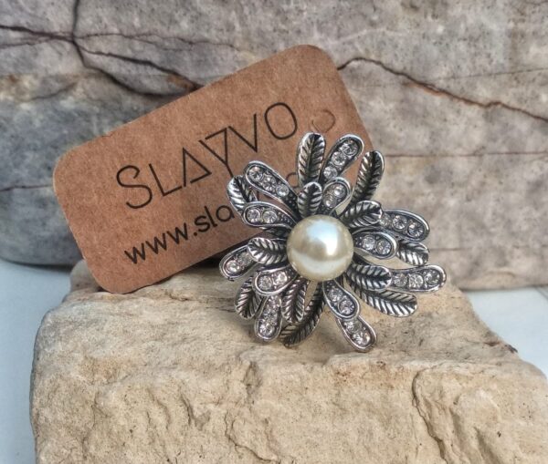 Turkish Pearl Flower Ring