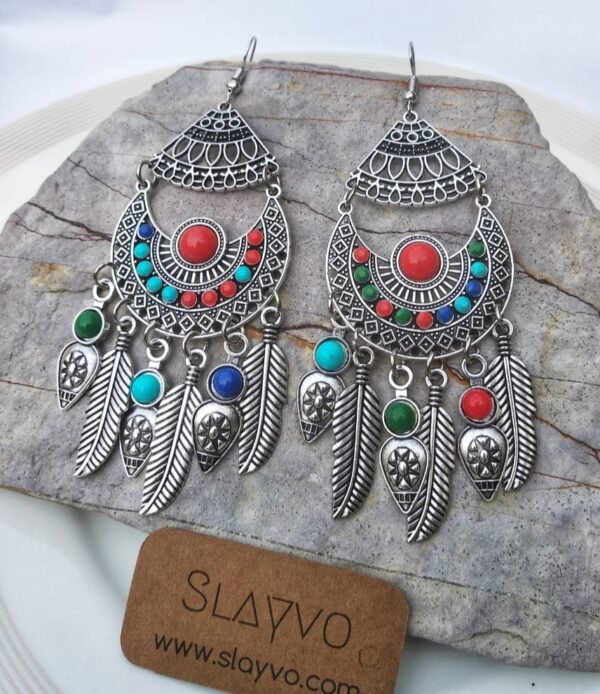 Afghan Style Oxidized Earrings