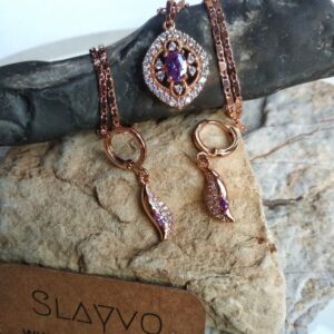 Xuping Purple Leaf Zircon Set