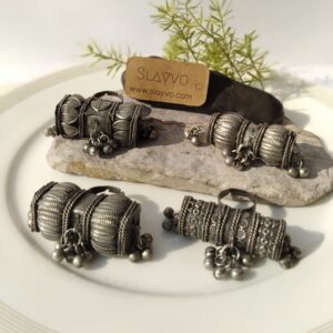 Indian Oxidized Adjustable Ghungru Rings