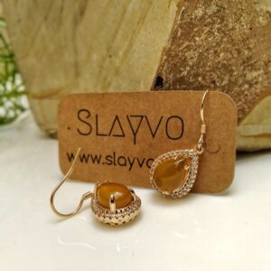 Xuping Mustard Stone Drop Earrings