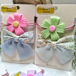 Floral Bow Poni & Pin