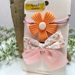 Floral Bow Poni & Pin