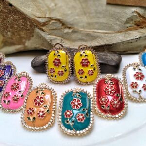 Embbosed Floral Vivid Studs