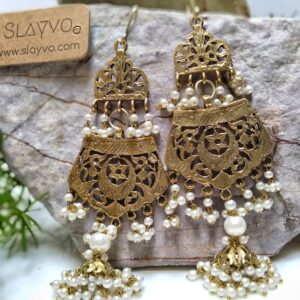 Naqshi Noor Earrings(Golden)