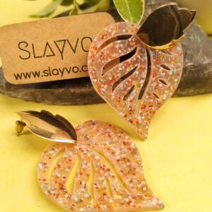 Beautiful Resin Leaf Earrings