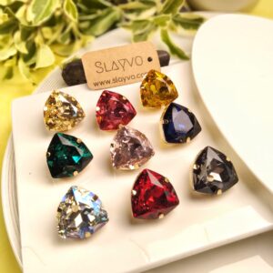 Crystal Cut Zircon Ear Studs