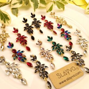 FloraGem Drop Earrings