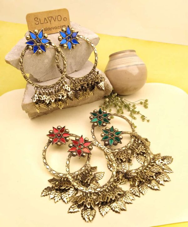 Afghan Phool Daira Earrings - Image 3