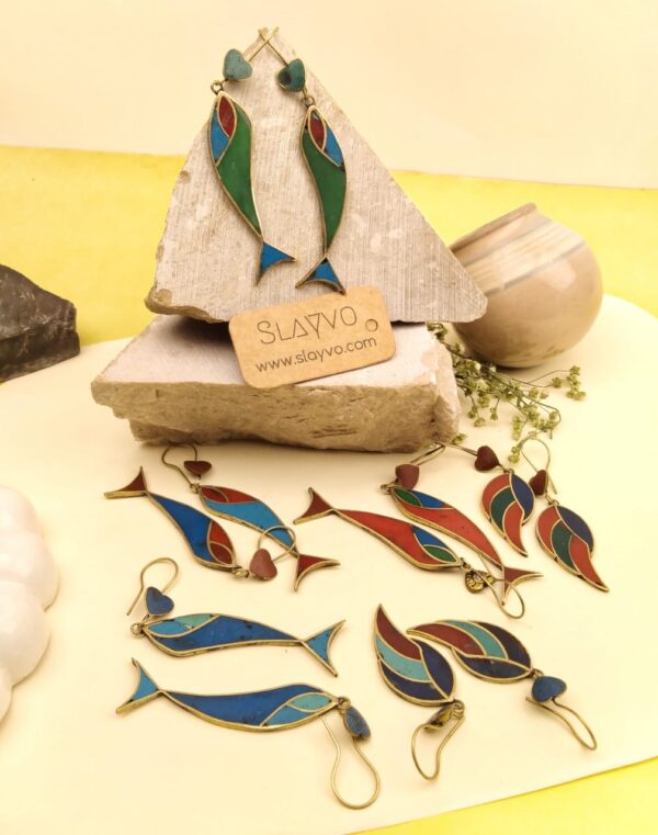 Afghan Maahi Thappa Earrings - Image 2