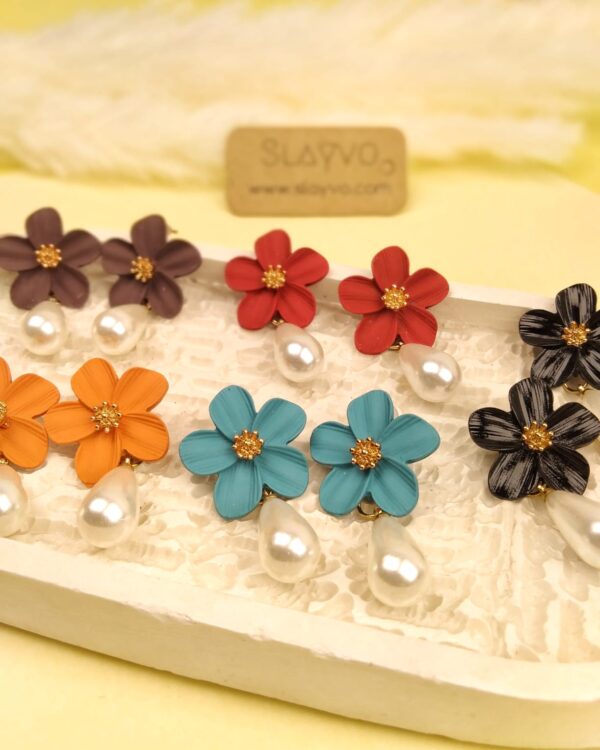 Lilly Rose Pearl Ear Studs - Image 3