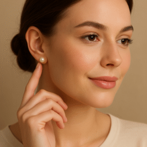 Moon Pearl Earstuds