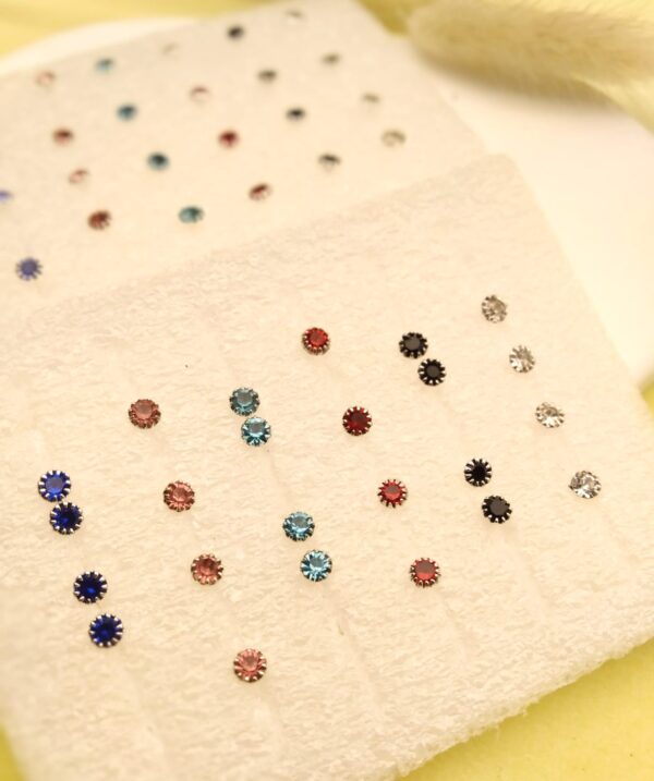 Indian Mohini Zircon Nose Pin - Image 2