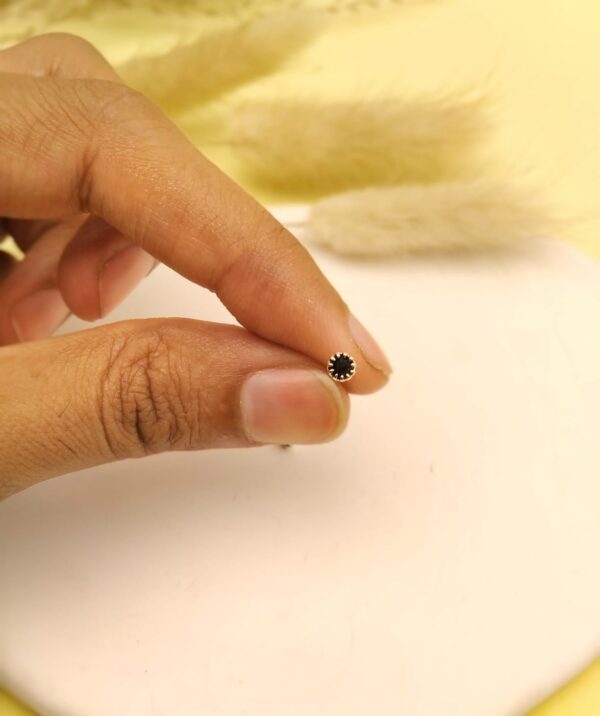 Indian Mohini Zircon Nose Pin - Image 3