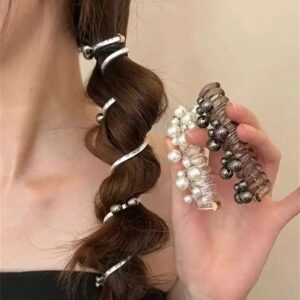 Korean Pearl Spiral Band (Black)