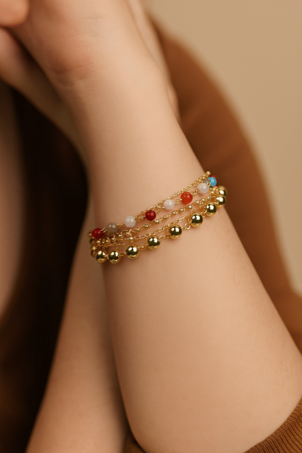 Jazzy Multi-layered Ball Bracelet /Anklet - Image 2
