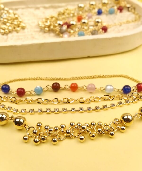 Jazzy Multi-layered Ball Bracelet /Anklet - Image 4