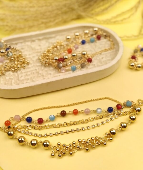 Jazzy Multi-layered Ball Bracelet /Anklet - Image 3