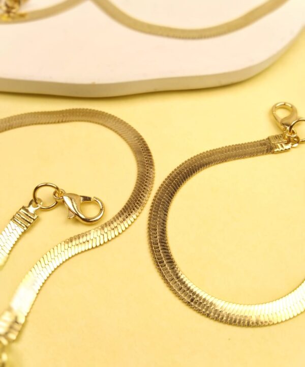 Gold Snake Bracelet /Anklet - Image 5