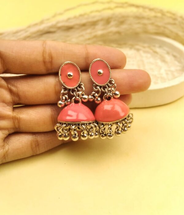 Kasori Meena Jhumkay with Studs - Image 2