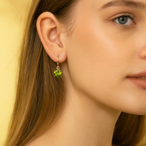 Xuping Green Crystal Drop Earrings
