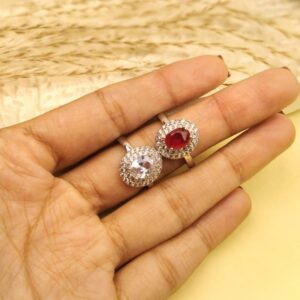 Ziva Zircon Ring (Silver Base)