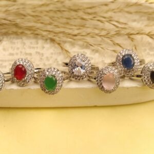 Ziva Zircon Ring (Silver Base)