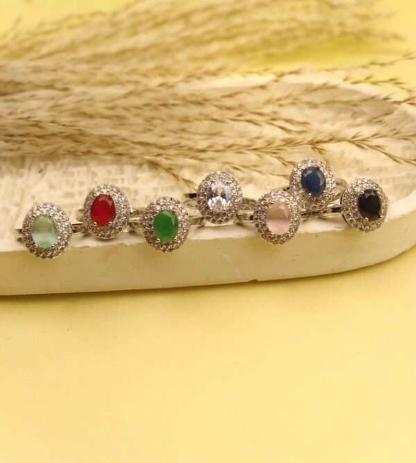 Ziva Zircon Ring (Silver Base) - Image 3