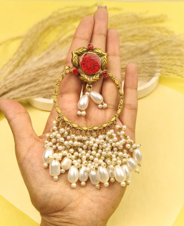 Afghan Sanaya Jhalar Earrings - Image 3