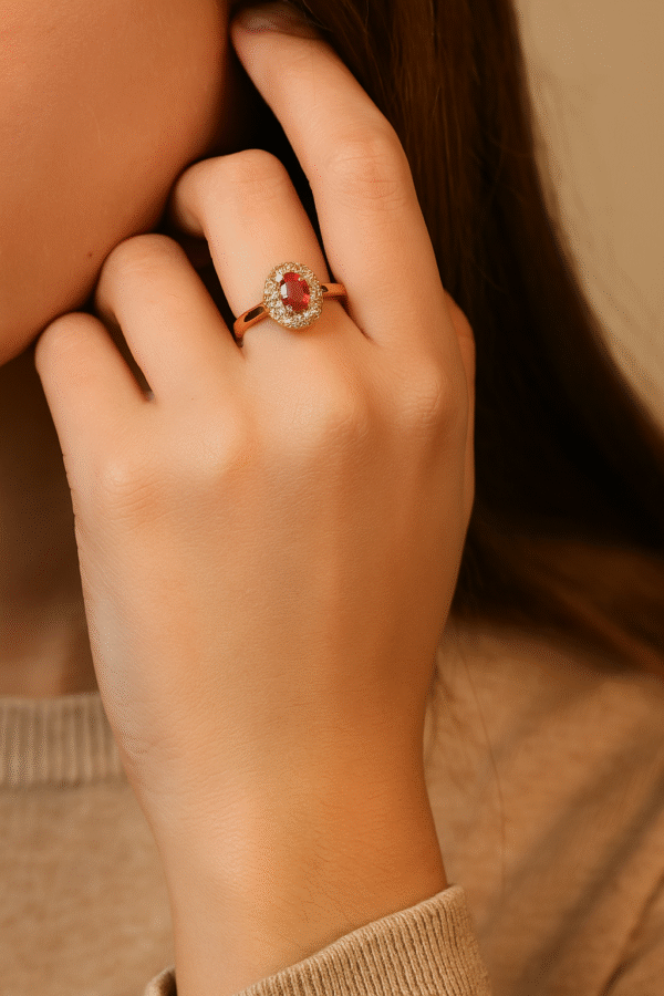 Ziva Zircon Ring (Golden Base) - Image 2