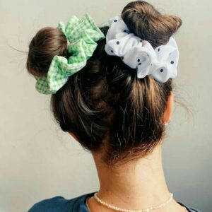 Silk Polka Dot lullaby Scrunchies
