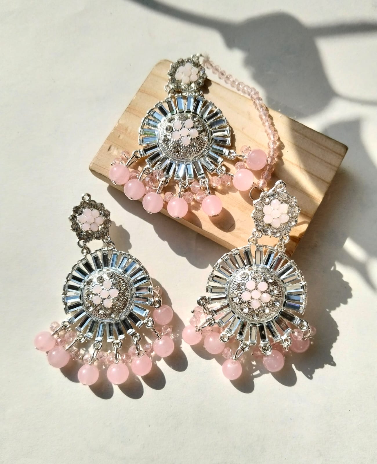 Bahaar Zircon Tikka Set (Pink) - Image 2