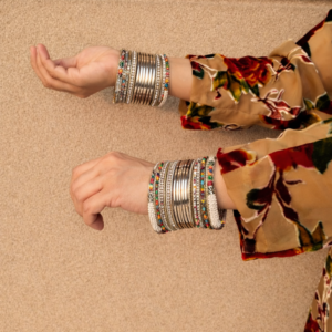 Bahaar Moti Metal Bangle Set
