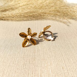 Sun Flora Pearl SS Ring