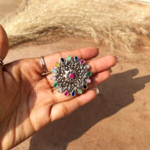 Indian German Silver Ring (Phool)