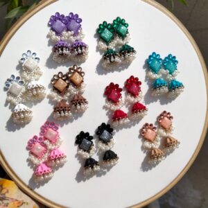 Ashna Metal Marble Jhumkay