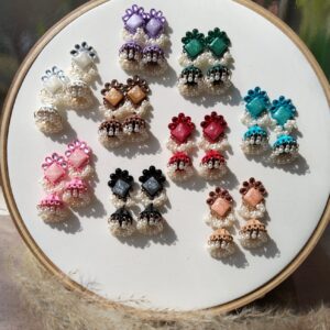 Ashna Metal Marble Jhumkay