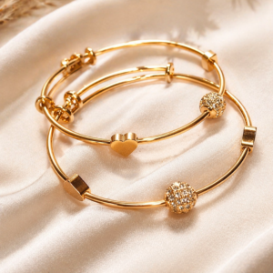 Korean SS Rose Gold Bangles